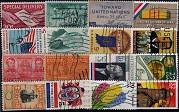 Známky USA 16 ks rôznych - Kliknutím na obrázok zatvorte -